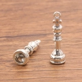 Pendentif roi d'échecs en alliage de zinc argent antique pour bijoux DIY - Pendentif Roi n° 6 (n° 6 Argent Antique, 8x27mm, 2g)