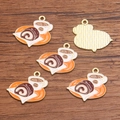 KC gold plated coffee and cake alloy charms for DIY jewelry making accessories - 1 Piece / Coffee Afternoon Tea (21x25mm 1.3g)