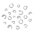 Anellini aperti in acciaio inossidabile argento in varie misure per creazioni gioielli - Diametro del Filo 0.7X4mm / Anellini Aperti Color Acciaio
