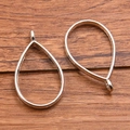 Silver teardrop hollow open bezel charms for DIY jewelry and resin crafts - Small Waterdrop Style