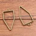 Antique bronze pentagon geometric alloy frame pendant for DIY resin jewelry making - Pentagon