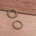 Steampunk style 19mm antique bronze alloy gear charms for DIY jewelry making and crafts - Ancient Bronze 0.7