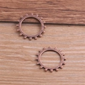 Vintage 19mm steampunk copper gear pendants for DIY jewelry and craft connectors - Red Bronze 0.7