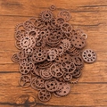 Assortiment vintage bronzen steampunk tandwielen voor het maken van DIY sieraden - 100 g / Rood Brons