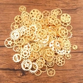 Assortiment gouden legering tandwielen voor DIY sieraden en steampunk modellen - 100 g / Goud