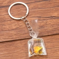 DIY simulation goldfish resin pendant keychain with yellow fish in clear water bag - Ornamental Fish Style 1