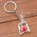 DIY simulation goldfish water bag keychain with red and white resin fish pendant - Red White Resin Goldfish #1