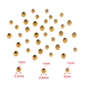 Perles d'espacement en acier inoxydable doré de 2mm 2,4mm et 2,5mm pour bijoux DIY - 2mm Trou 1mm / Or