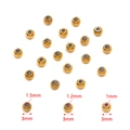 Perles d'espacement dorées de 3mm en acier inoxydable avec trois tailles de trous - 3mm Trou 1,2mm / Or