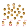 Golden stainless steel 6mm round spacer beads with multiple hole size options for DIY jewelry - 6mm Hole 1.5mm / Gold