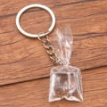 DIY goldfish pendant keychain with black and white striped fish in resin bag - Zebra Striped Fish #10