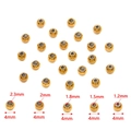 Polished gold stainless steel spacer beads with various inner hole sizes for jewelry making - 4mm Hole 2mm / Gold