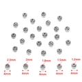 Polished 4mm silver stainless steel spacer beads with various inner hole sizes - 4mm Hole 1.5mm / Steel