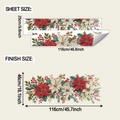 Tamaño de hoja y acabado final de vinilos decorativos de Navidad con flores de nochebuena - 25*118CM*2pcs/fun-L124