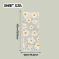 Detail-Diagramm der statischen Fensterfolie mit Gänseblümchen, Abmessungen 100 cm mal 42 cm - XC9039 Gänseblümchen-Stil(XC9039) / 42x100cm