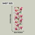 Gedetailleerde bladformaat gids voor magnolia bloemen raamfolie van 42 cm x 100 cm - Magnolia Prisma Laser / 42x100cm