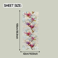 Dimensiones detalladas de 42x100cm para la película láser geométrica de magnolia para vidrios - 42*100cm/XC9049 Prism Laser