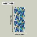 Gedetailleerde afmetingen voor de iris glas-in-lood raamfolie, formaat 100cm bij 42cm - XC9057 Prismalaser (42cmx100cm)