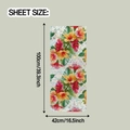 Detailed sheet size guide for 100cm x 42cm tropical flower and leaf glass window sticker - 42*100CM/XC9068 Prism Laser