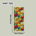 Detalle de película decorativa floral para vidrio de 100cm x 42cm para decorar el hogar - Prisma Láser Floral (XC9079) / Estilo Grande Estándar