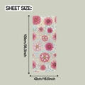 Detailweergave van de bloemen glassticker met afmetingen 42cm x 100cm voor huisdecoratie - XC9088 Prisma Laser (42x100cm)