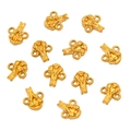 Golden bird with heart connector charms in matte sand finish for DIY necklace jewelry - Style 13 Bird Heart (7X8mm) / Gold