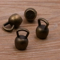 Antique bronze kettlebell charms for DIY sports jewelry and handmade keychains - Kettlebell Style (20E06) / Antique Bronze