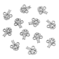 Silver 304 stainless steel bird charm connectors for DIY jewelry making sets - Style 13 Bird Heart (7X8mm) / Steel