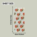 Größenangaben 100x42cm für laser-florale Glasfenster-Aufkleber mit statischer Haftung - XC9075 Prismenlaser / 42*100cm