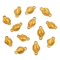 Golden scallop shell connector charms in 304 stainless steel for DIY necklace making - Style 16 Shell (5X10mm) / Gold