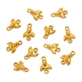 Golden stainless steel fish tail connectors for DIY necklace and jewelry making - Style 17 Fishtail (6X9mm) / Gold