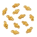 Golden shell-shaped flower heart connectors in stainless steel for DIY jewelry making - Style 19 Fan Shape (5X9mm) / Gold