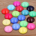 Cabochons en verre colorés de 20mm et 25mm pour la création de bijoux DIY - Style Simple Unicolore Multicolore (10J06)