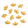 Golden sailboat connector charm in 304 stainless steel for DIY jewelry making - Style 20 Sailboat (6X8mm) / Gold
