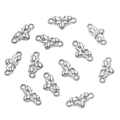 Silver bee insect charm connector in stainless steel for DIY jewelry making - Style 22 Bee (5X10mm) / Steel