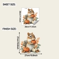Size details for squirrel and pumpkin wall sticker with dimensions 29x29cm - 29*29cm (fun-f876)