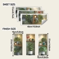 Gedetailleerde bladgrootte en afmetingen voor creatieve 3D planten muurstickers decor - 17*40cm*3pcs/fun-f871 107