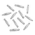Silver geometric stainless steel connector charm for DIY necklace jewelry making - Style 25 Strip (2X12mm) / Steel