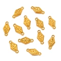 Golden fleur-de-lis connectors for DIY jewelry making with matte gold plating finish - Style 6 Fleur-de-lis (6X12mm) / Gold