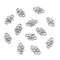 Silver flower charm connectors made of 304 stainless steel for DIY jewelry making - Style 8 Flower (5X8mm) / Steel