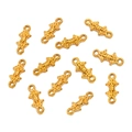 Golden plated flower heart butterfly connector DIY necklace accessory in stainless steel - Style 10 Dorje (4X11mm) / Gold