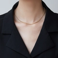 Sparkling 18K gold plated titanium cauliflower chain necklace in minimalist bright gold - Gold Necklace