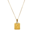 Collana in acciaio al titanio con ciondolo rettangolare placcato oro segno Sagittario - Oro - Sagittario