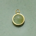 Green gemstone pendant with 18K gold plated frame on a minimalist double layer necklace - Green Aventurine Pendant
