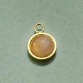 Retro 18K gold-plated double-layer necklace with a round agate pendant charm - Rose Quartz Pendant