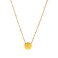 Minimalistische 18K vergoldete Edelstahlkette mit rundem Initial-A Münzanhänger - Halskette Buchstabe A