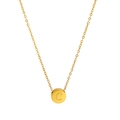 Minimalistische 18K vergoldete Edelstahlkette mit rundem Scheibenanhänger Buchstabe C - Halskette Buchstabe C