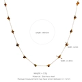 Handmade tiger eye stone beaded necklace with 18K gold-plated stainless steel beads - Tiger Eye Necklace / 40+5cm