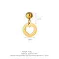 Polished golden stainless steel heart hollow charm pendant for DIY necklace making - Heart Hollow Style (J05) / Gold