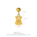 Golden stainless steel cartoon rabbit charm pendant for DIY jewelry making - Rabbit Image Style (J07) / Gold